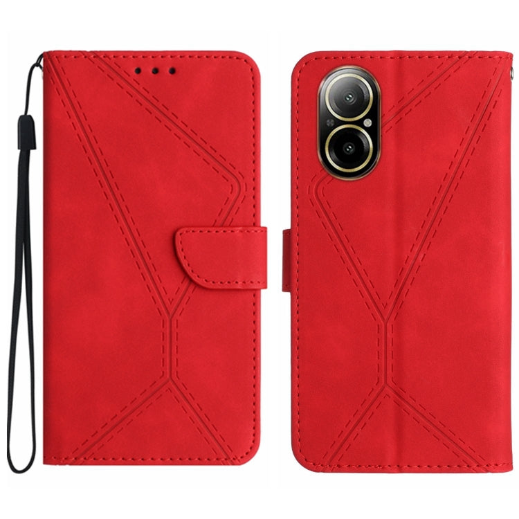 Stitching Embossed Leather Phone Case, For Realme 12 5G Global, For Realme 12+ Global, For Realme 12 Pro/12 Pro+ Global, For Realme C67 4G