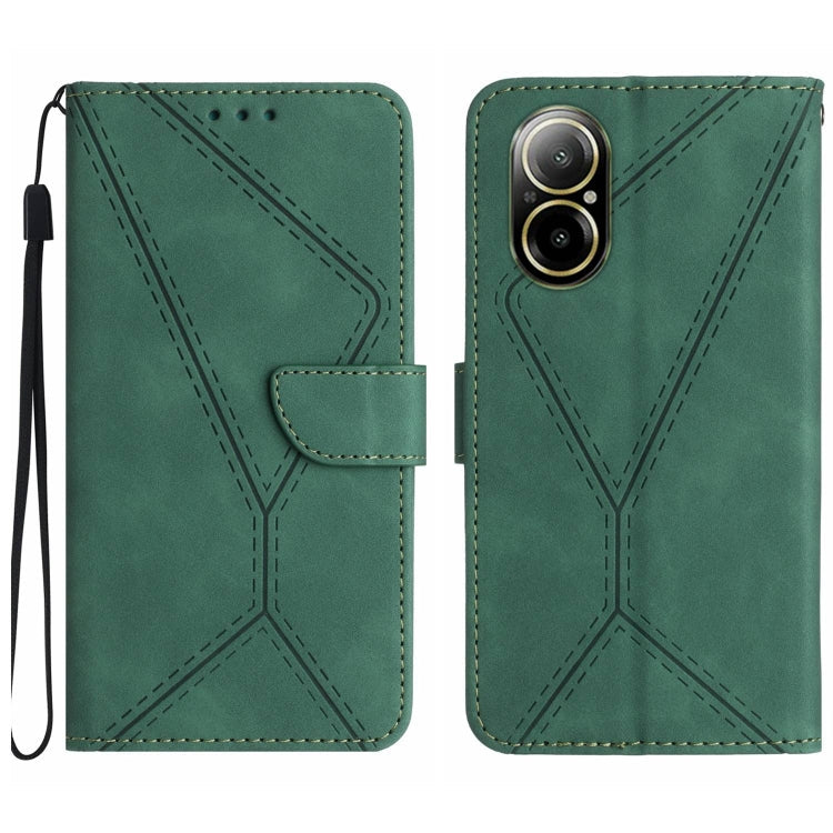 Stitching Embossed Leather Phone Case, For Realme 12 5G Global, For Realme 12+ Global, For Realme 12 Pro/12 Pro+ Global, For Realme C67 4G