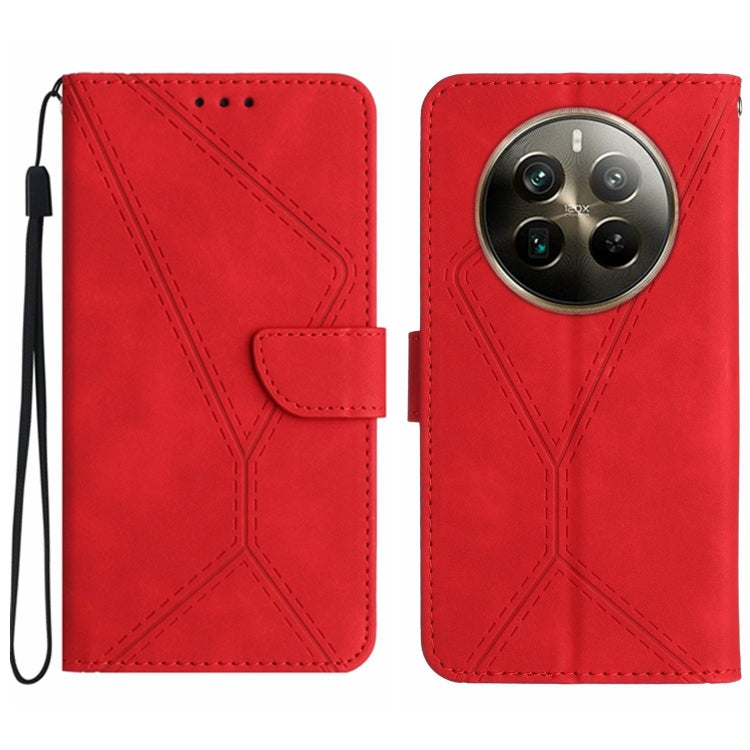 Stitching Embossed Leather Phone Case, For Realme 12 5G Global, For Realme 12+ Global, For Realme 12 Pro/12 Pro+ Global, For Realme C67 4G
