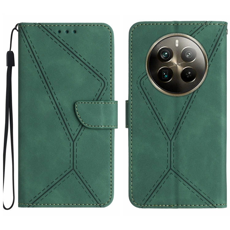 Stitching Embossed Leather Phone Case, For Realme 12 5G Global, For Realme 12+ Global, For Realme 12 Pro/12 Pro+ Global, For Realme C67 4G