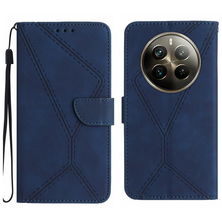Stitching Embossed Leather Phone Case, For Realme 12 5G Global, For Realme 12+ Global, For Realme 12 Pro/12 Pro+ Global, For Realme C67 4G