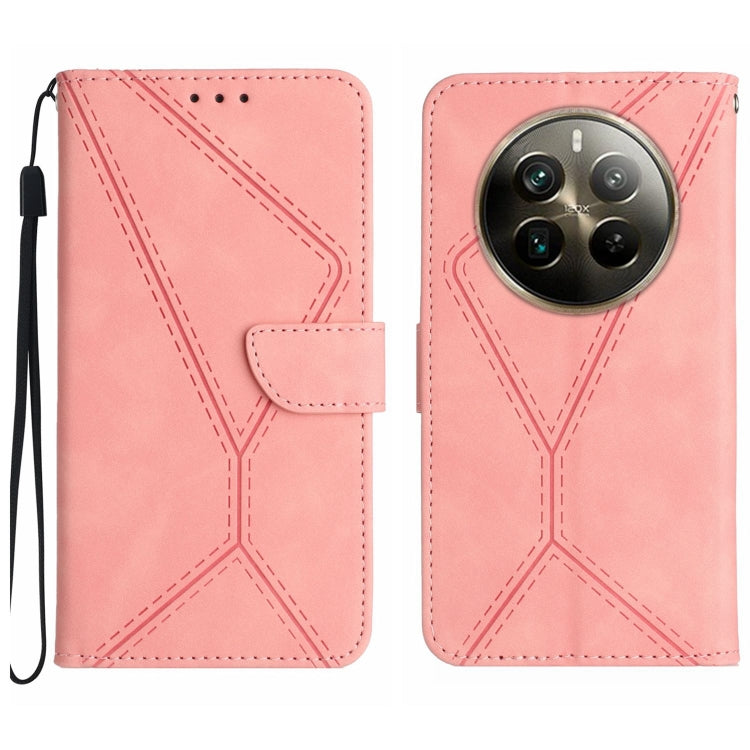 Stitching Embossed Leather Phone Case, For Realme 12 5G Global, For Realme 12+ Global, For Realme 12 Pro/12 Pro+ Global, For Realme C67 4G