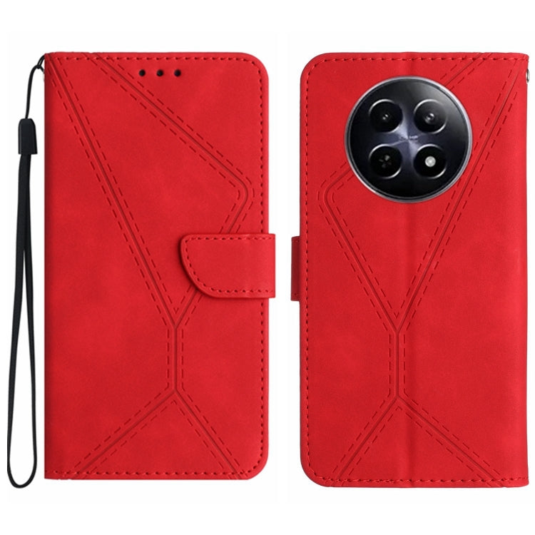 Stitching Embossed Leather Phone Case, For Realme 12 5G Global, For Realme 12+ Global, For Realme 12 Pro/12 Pro+ Global, For Realme C67 4G