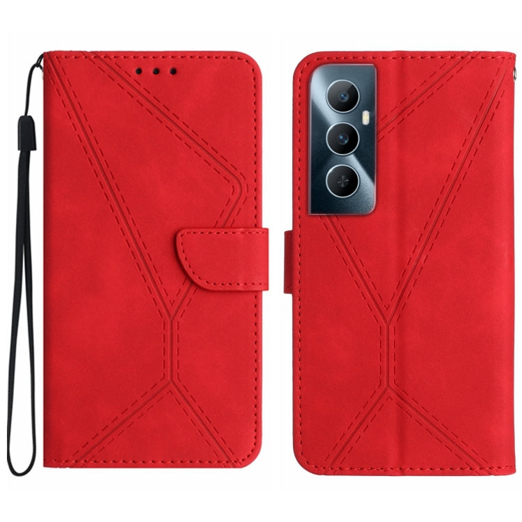 Stitching Embossed Leather Phone Case, For Realme 11 5G Global, For Realme C53, For Realme 11 4G Global, For Realme C65 4G