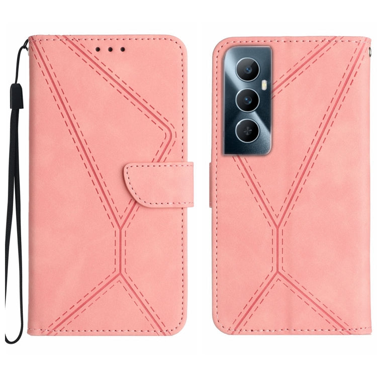 Stitching Embossed Leather Phone Case, For Realme 11 5G Global, For Realme C53, For Realme 11 4G Global, For Realme C65 4G