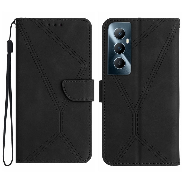 Stitching Embossed Leather Phone Case, For Realme 11 5G Global, For Realme C53, For Realme 11 4G Global, For Realme C65 4G