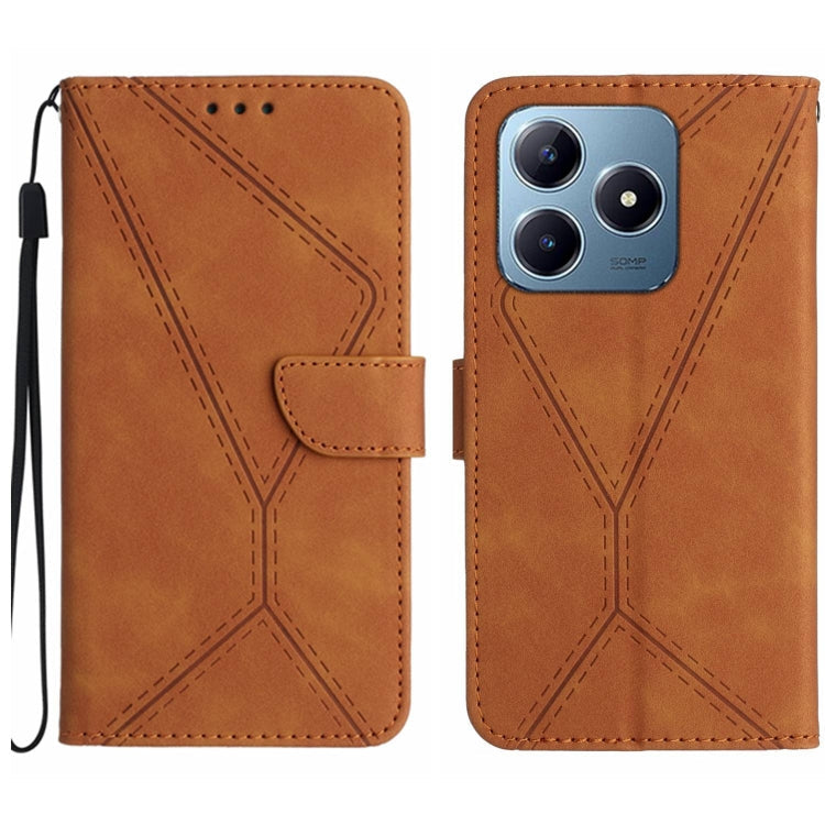 Stitching Embossed Leather Phone Case, For Realme 13+ 5G Global, For Realme 13 Pro 5G / 13 Pro+ 5G, For Realme C63 4G Global/ C61, For Realme C63 5G