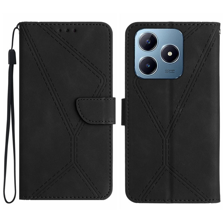 Stitching Embossed Leather Phone Case, For Realme 13+ 5G Global, For Realme 13 Pro 5G / 13 Pro+ 5G, For Realme C63 4G Global/ C61, For Realme C63 5G