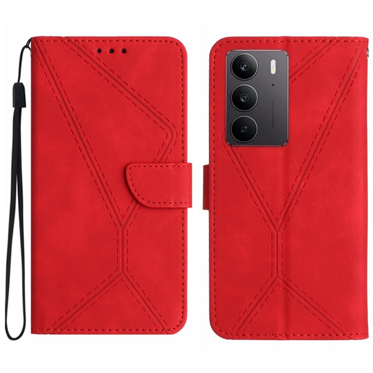 Stitching Embossed Leather Phone Case, For Realme 14 5G Global / P3 5G Global, For Realme P3 Pro 5G Global, For Realme 14 Pro+ 5G, For Realme C75 4G