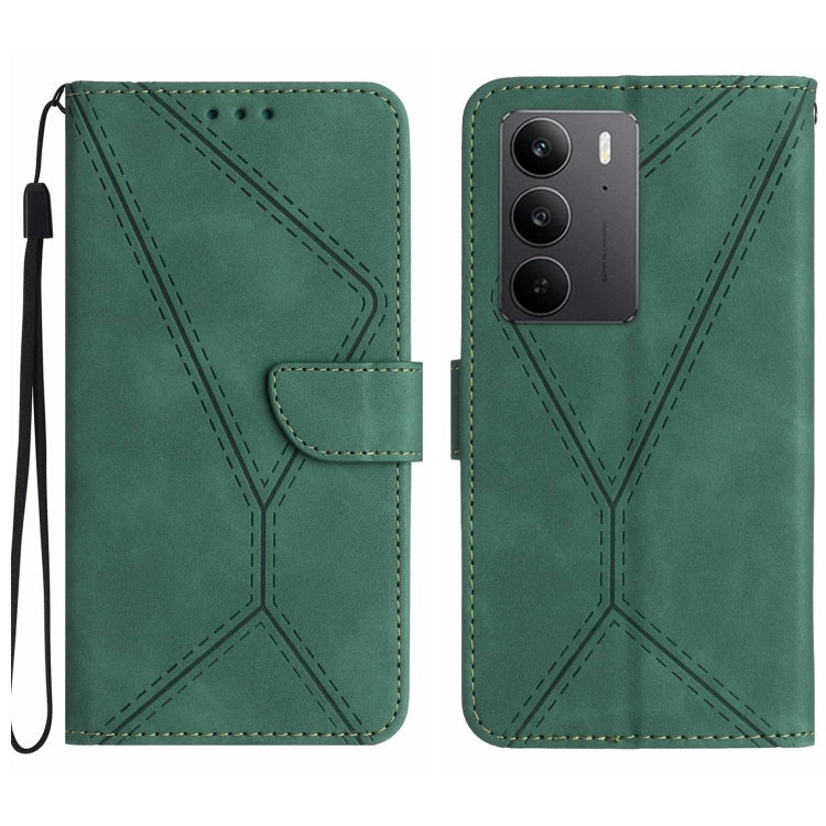 Stitching Embossed Leather Phone Case, For Realme 14 5G Global / P3 5G Global, For Realme P3 Pro 5G Global, For Realme 14 Pro+ 5G, For Realme C75 4G