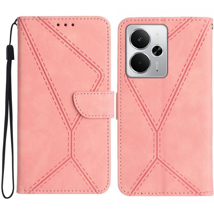 Stitching Embossed Leather Phone Case, For Realme 14 5G Global / P3 5G Global, For Realme P3 Pro 5G Global, For Realme 14 Pro+ 5G, For Realme C75 4G