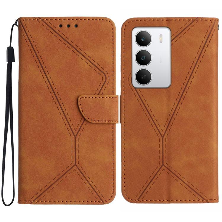 Stitching Embossed Leather Phone Case, For Realme 15T 5G, For Realme 15 5G Global / 15 Pro 5G Global, For Realme C71 4G, For Realme C75 5G
