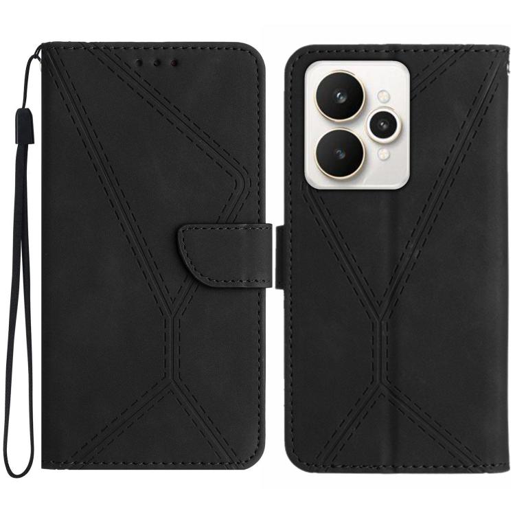Stitching Embossed Leather Phone Case, For Realme 15T 5G, For Realme 15 5G Global / 15 Pro 5G Global, For Realme C71 4G, For Realme C75 5G