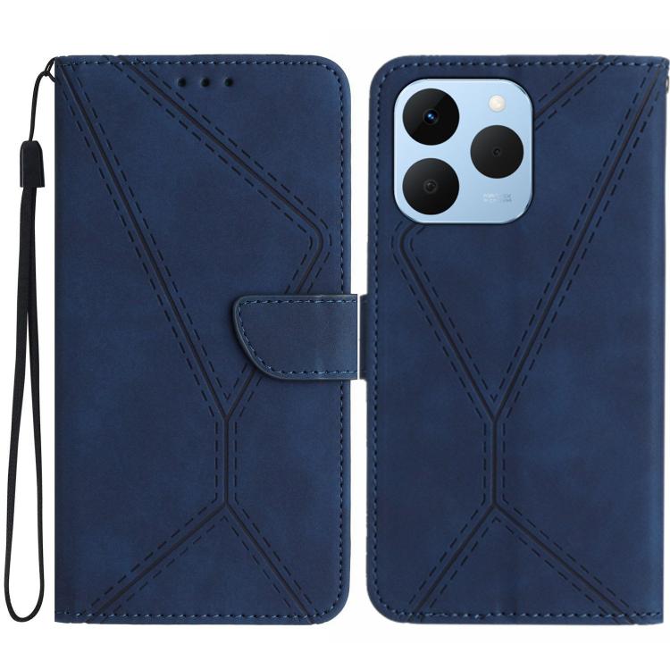 Stitching Embossed Leather Phone Case, For Realme 15T 5G, For Realme 15 5G Global / 15 Pro 5G Global, For Realme C71 4G, For Realme C75 5G