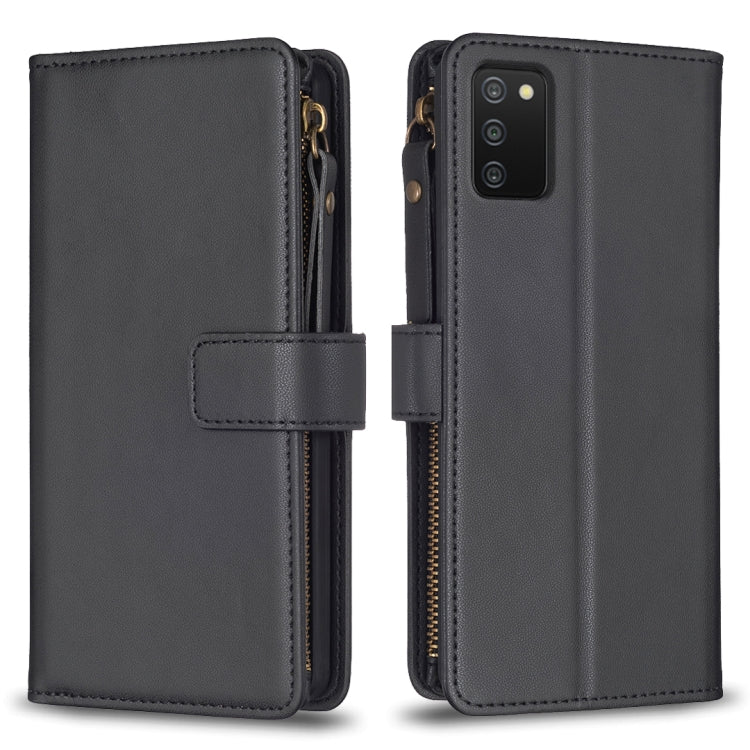 9 Card Slots Zipper Wallet Leather Flip Phone Case, For Samsung Galaxy S22+ 5G, For Samsung Galaxy S22 5G, For Samsung Galaxy A03s, For Samsung Galaxy A41