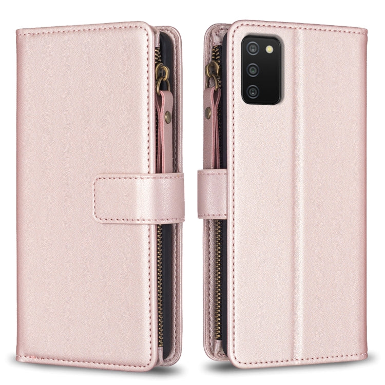 9 Card Slots Zipper Wallet Leather Flip Phone Case, For Samsung Galaxy S22+ 5G, For Samsung Galaxy S22 5G, For Samsung Galaxy A03s, For Samsung Galaxy A41