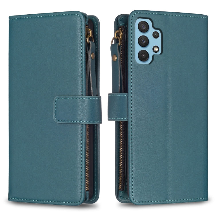 9 Card Slots Zipper Wallet Leather Flip Phone Case, For Samsung Galaxy A32 4G, For Samsung Galaxy A72, For Samsung Galaxy A52, For Samsung Galaxy A53