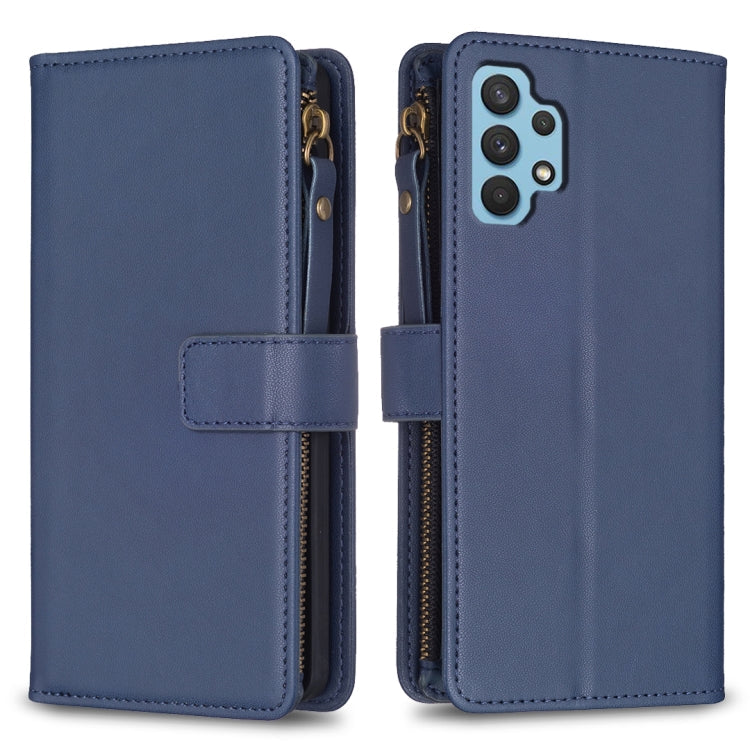 9 Card Slots Zipper Wallet Leather Flip Phone Case, For Samsung Galaxy A32 4G, For Samsung Galaxy A72, For Samsung Galaxy A52, For Samsung Galaxy A53