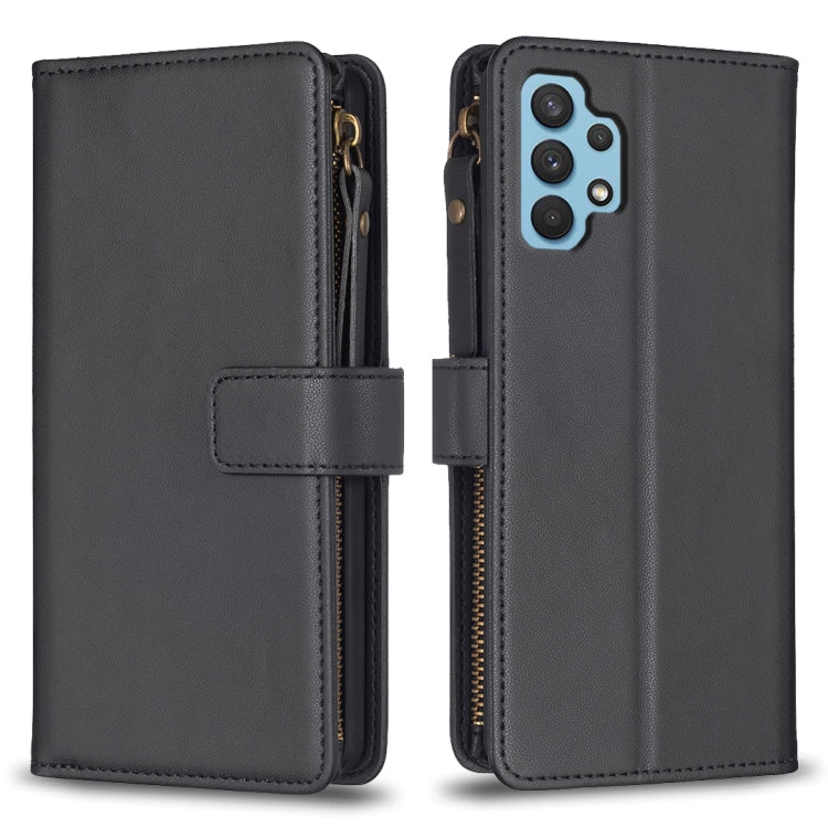 9 Card Slots Zipper Wallet Leather Flip Phone Case, For Samsung Galaxy A32 4G, For Samsung Galaxy A72, For Samsung Galaxy A52, For Samsung Galaxy A53