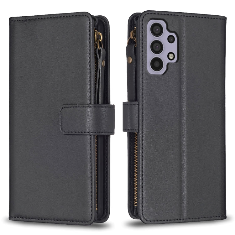 9 Card Slots Zipper Wallet Leather Flip Phone Case, For Samsung Galaxy A32 5G, For Samsung Galaxy S21 5G, For Samsung Galaxy S21+ 5G, For Samsung Galaxy S21 Ultra 5G