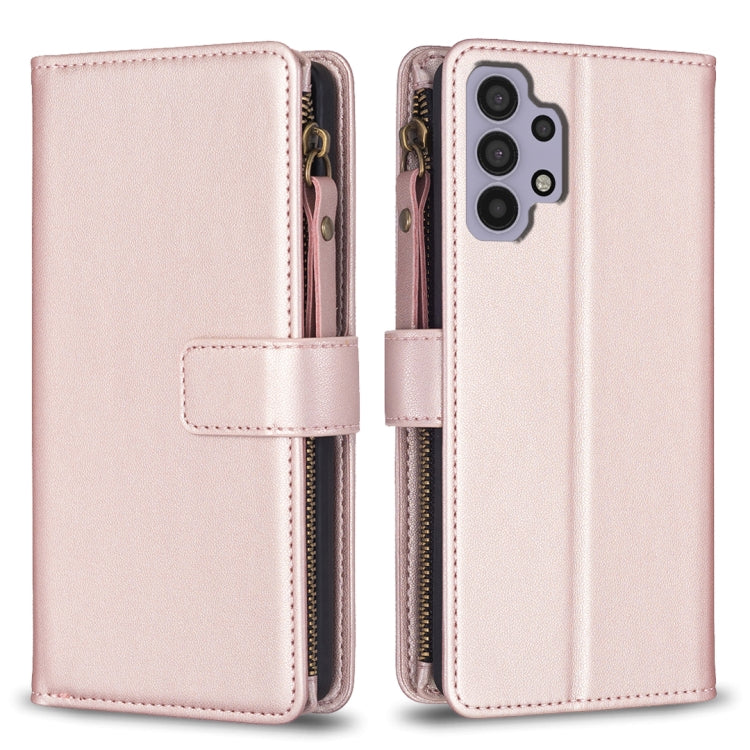 9 Card Slots Zipper Wallet Leather Flip Phone Case, For Samsung Galaxy A32 5G, For Samsung Galaxy S21 5G, For Samsung Galaxy S21+ 5G, For Samsung Galaxy S21 Ultra 5G