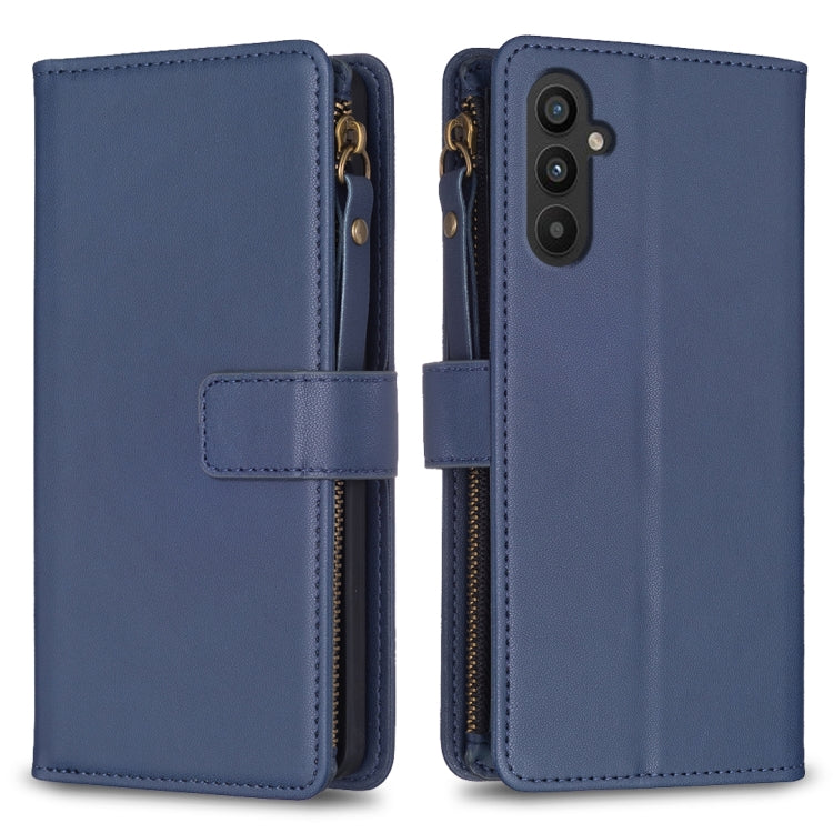 9 Card Slots Zipper Wallet Leather Flip Phone Case, For Samsung Galaxy A14, For Samsung Galaxy S24+ 5G, For Samsung Galaxy A34 5G, For Samsung Galaxy S24 5G