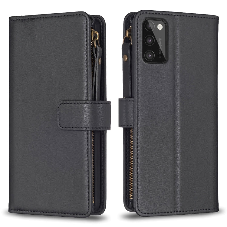 9 Card Slots Zipper Wallet Leather Flip Phone Case, For Samsung Galaxy S22+ 5G, For Samsung Galaxy S22 5G, For Samsung Galaxy A03s, For Samsung Galaxy A41
