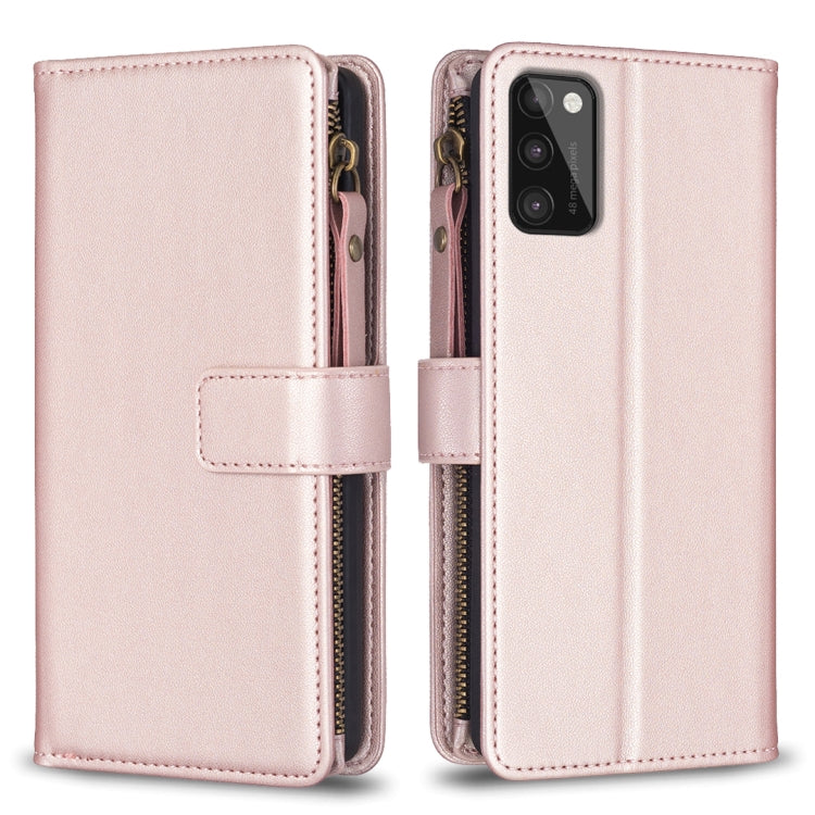 9 Card Slots Zipper Wallet Leather Flip Phone Case, For Samsung Galaxy S22+ 5G, For Samsung Galaxy S22 5G, For Samsung Galaxy A03s, For Samsung Galaxy A41