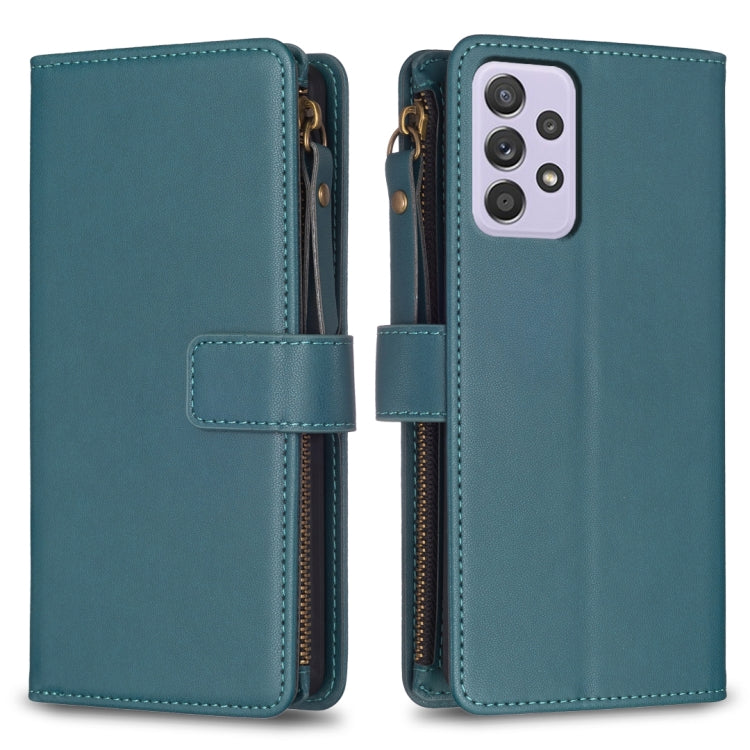 9 Card Slots Zipper Wallet Leather Flip Phone Case, For Samsung Galaxy A32 4G, For Samsung Galaxy A72, For Samsung Galaxy A52, For Samsung Galaxy A53
