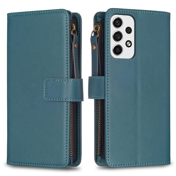 9 Card Slots Zipper Wallet Leather Flip Phone Case, For Samsung Galaxy A32 4G, For Samsung Galaxy A72, For Samsung Galaxy A52, For Samsung Galaxy A53