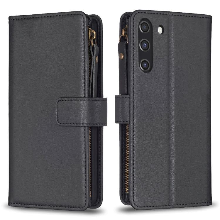9 Card Slots Zipper Wallet Leather Flip Phone Case, For Samsung Galaxy A22 4G, For Samsung Galaxy A22 5G, For Samsung Galaxy S21 FE 5G, For Samsung Galaxy A23 4G