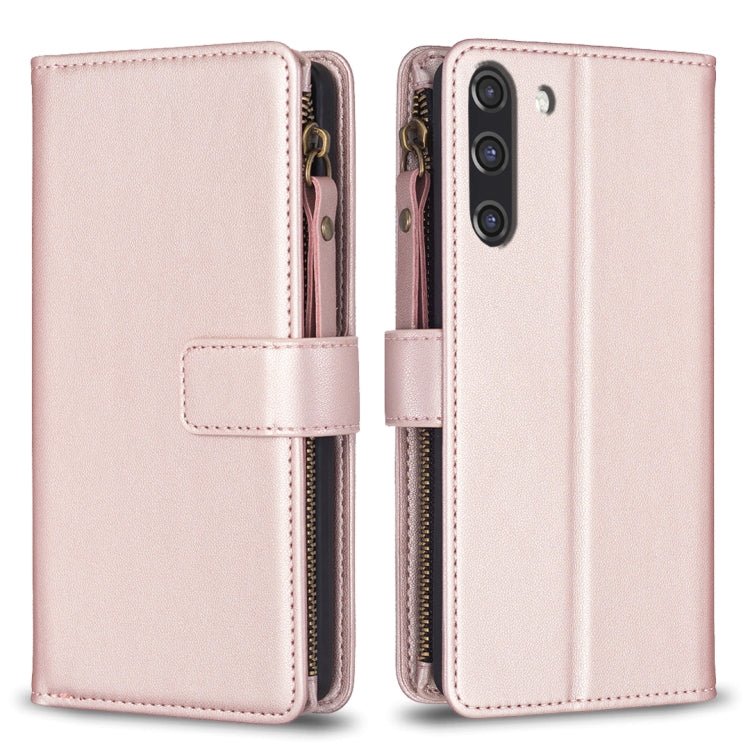 9 Card Slots Zipper Wallet Leather Flip Phone Case, For Samsung Galaxy A22 4G, For Samsung Galaxy A22 5G, For Samsung Galaxy S21 FE 5G, For Samsung Galaxy A23 4G
