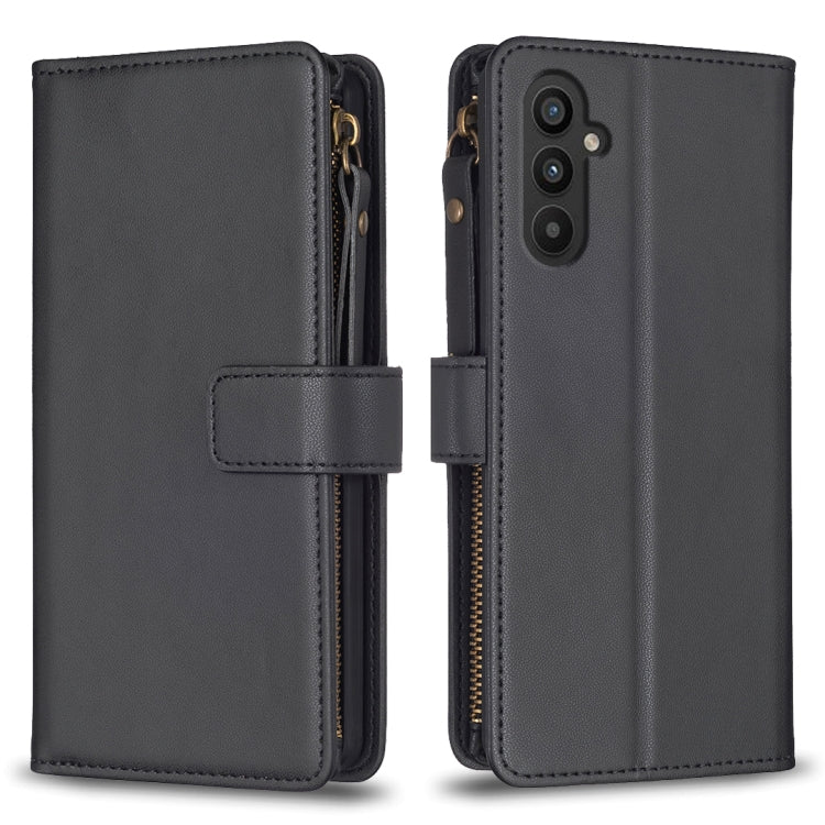9 Card Slots Zipper Wallet Leather Flip Phone Case, For Samsung Galaxy A35, For Samsung Galaxy A25 5G, For Samsung Galaxy M34 5G, For Samsung Galaxy S23 FE 5G