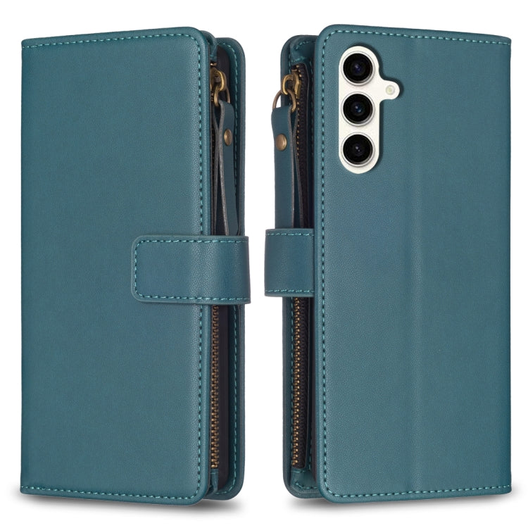 9 Card Slots Zipper Wallet Leather Flip Phone Case, For Samsung Galaxy A35, For Samsung Galaxy A25 5G, For Samsung Galaxy M34 5G, For Samsung Galaxy S23 FE 5G