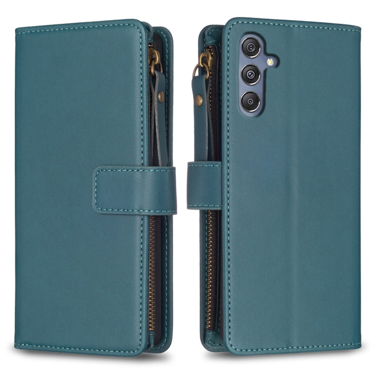 9 Card Slots Zipper Wallet Leather Flip Phone Case, For Samsung Galaxy A35, For Samsung Galaxy A25 5G, For Samsung Galaxy M34 5G, For Samsung Galaxy S23 FE 5G