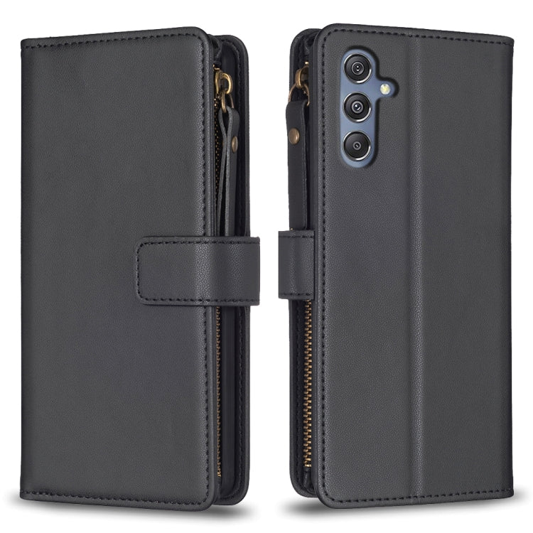 9 Card Slots Zipper Wallet Leather Flip Phone Case, For Samsung Galaxy A35, For Samsung Galaxy A25 5G, For Samsung Galaxy M34 5G, For Samsung Galaxy S23 FE 5G