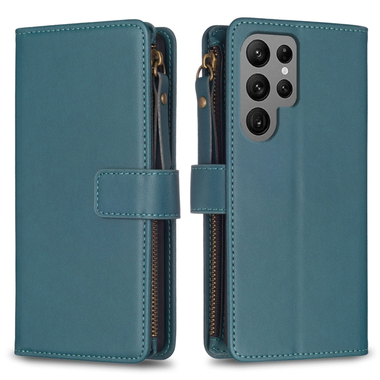 9 Card Slots Zipper Wallet Leather Flip Phone Case, For Samsung Galaxy A55, For Samsung Galaxy A24 4G, For Samsung Galaxy A15, For Samsung Galaxy S24 Ultra 5G