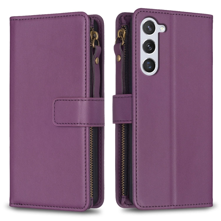 9 Card Slots Zipper Wallet Leather Flip Phone Case, For Samsung Galaxy A14, For Samsung Galaxy S24+ 5G, For Samsung Galaxy A34 5G, For Samsung Galaxy S24 5G