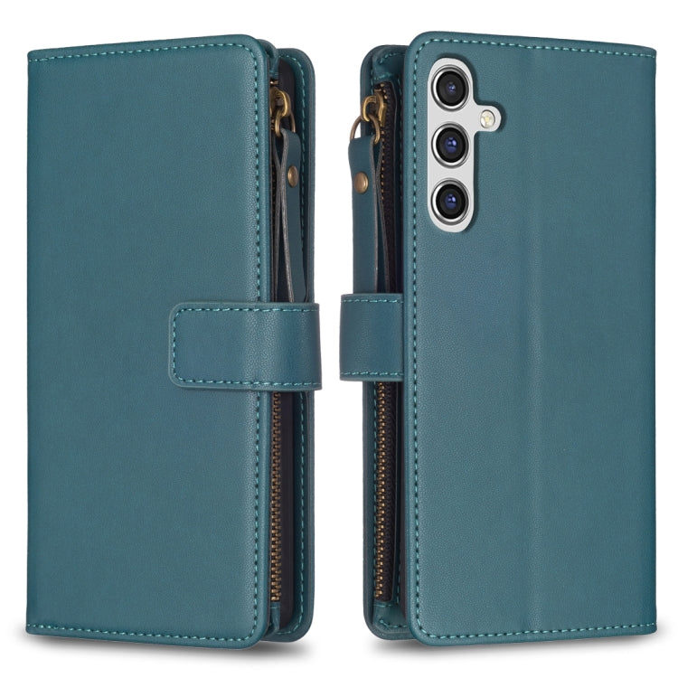 9 Card Slots Zipper Wallet Leather Flip Phone Case, For Samsung Galaxy A35, For Samsung Galaxy A25 5G, For Samsung Galaxy M34 5G, For Samsung Galaxy S23 FE 5G