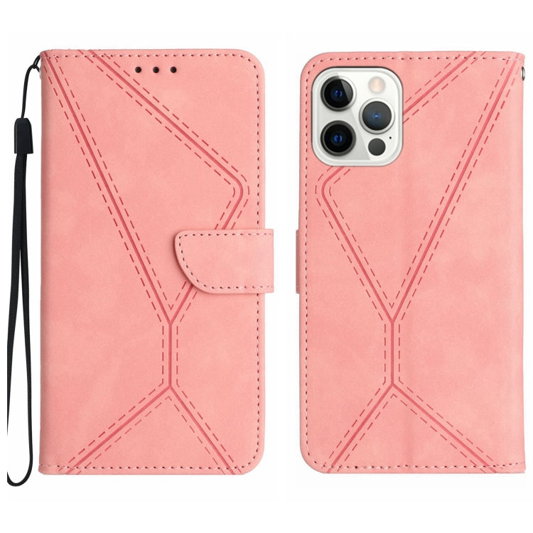 Stitching Embossed Leather Phone Case, For iPhone 16, For iPhone 15 Pro Max, For iPhone 15 Pro, For iPhone 15 Plus
