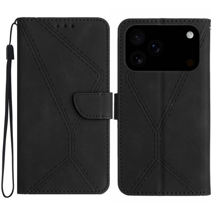 Stitching Embossed Leather Phone Case, For iPhone 17e / 16e, For iPhone 17 Pro Max, For iPhone 17 Pro, For iPhone 17