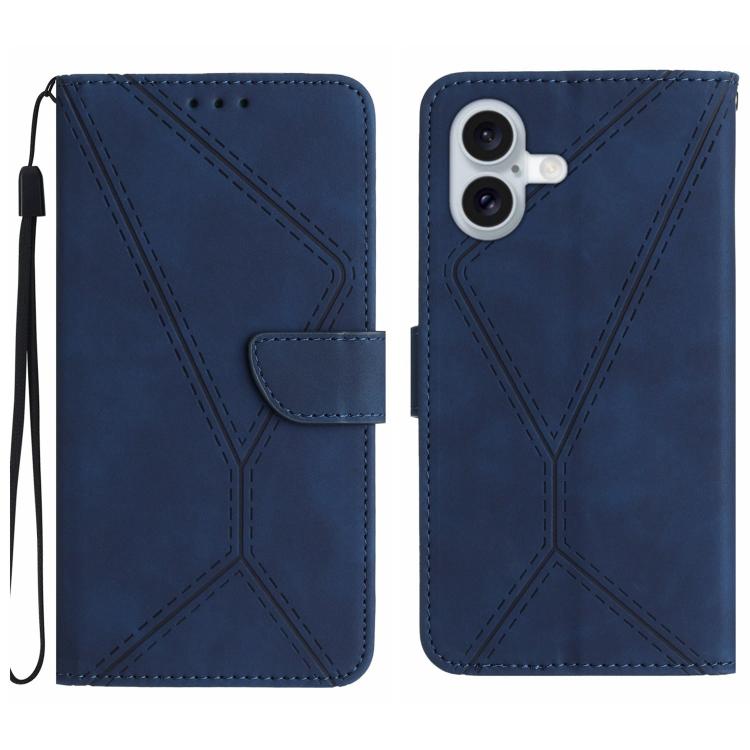 Stitching Embossed Leather Phone Case, For iPhone 17e / 16e, For iPhone 17 Pro Max, For iPhone 17 Pro, For iPhone 17