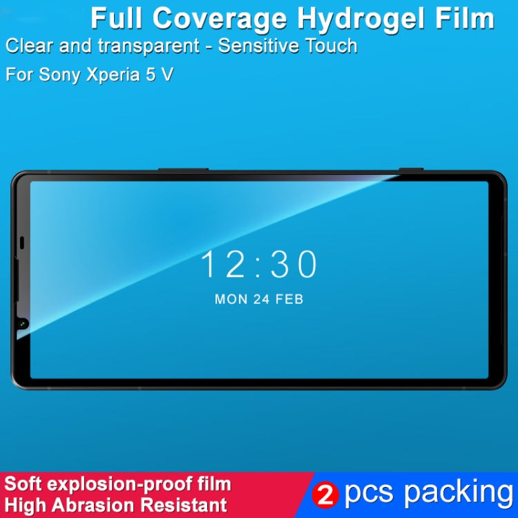 For Sony Xperia 5 V 2pcs imak Curved Full Screen Hydrogel Film Protector