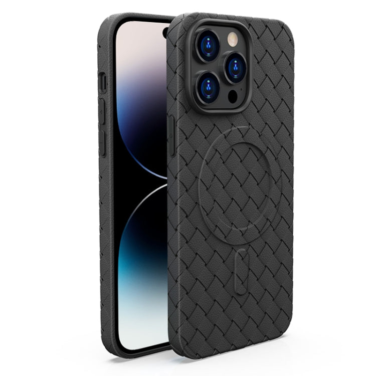 Woven Pattern MagSafe Magnetic Cooling Phone Case, For iPhone 14, For iPhone 14 Pro, For iPhone 14 Pro Max, For iPhone 13 Pro Max