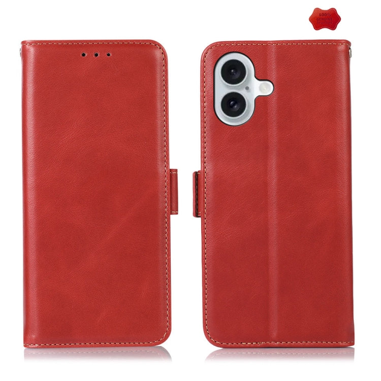 Crazy Horse Top Layer Cowhide Leather Phone Case, For iPhone 16 Plus, For iPhone 16, For iPhone 15 Pro Max, For iPhone 15 Pro, For iPhone 15 Plus, For iPhone 15