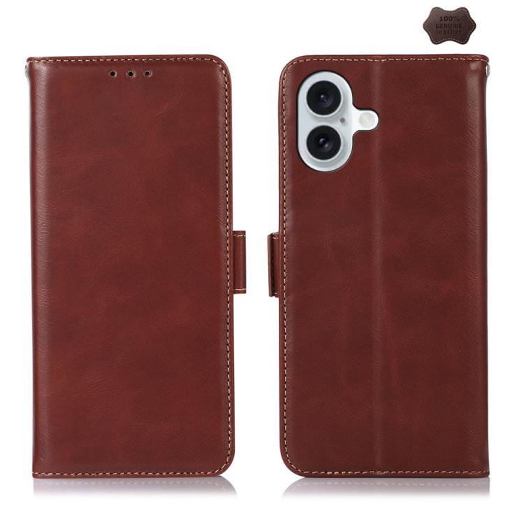 Crazy Horse Top Layer Cowhide Leather Phone Case, For iPhone 17 Pro Max, For iPhone 17 Pro, For iPhone 17, For iPhone Air, For iPhone 16 Pro Max, For iPhone 16 Pro