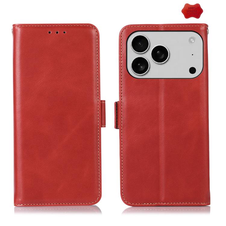 Crazy Horse Top Layer Cowhide Leather Phone Case, For iPhone 17 Pro Max, For iPhone 17 Pro, For iPhone 17, For iPhone Air, For iPhone 16 Pro Max, For iPhone 16 Pro