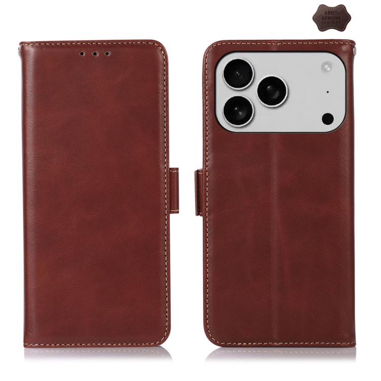Crazy Horse Top Layer Cowhide Leather Phone Case, For iPhone 17 Pro Max, For iPhone 17 Pro, For iPhone 17, For iPhone Air, For iPhone 16 Pro Max, For iPhone 16 Pro