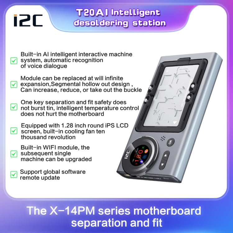 i2C T20 Intelligent Motherboard Middle Layered Heating Platform For iPhone X-13 Series, i2C T20 For iPhone X-13 Series