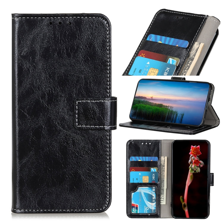 Retro Crazy Horse Texture Horizontal Flip Leather Phone Case, For iPhone 16, For iPhone 15 Pro Max, For iPhone 15 Pro, For iPhone 15 Plus